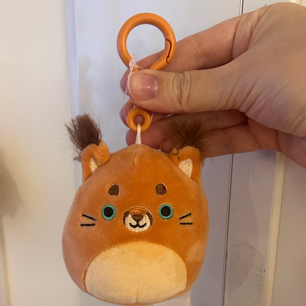 Squishmallows Orange Lion Cat Keychain